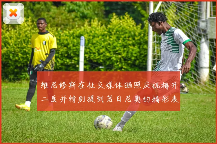 维尼修斯在社交媒体晒照庆祝梅开二度并特别提到若日尼奥的精彩表现